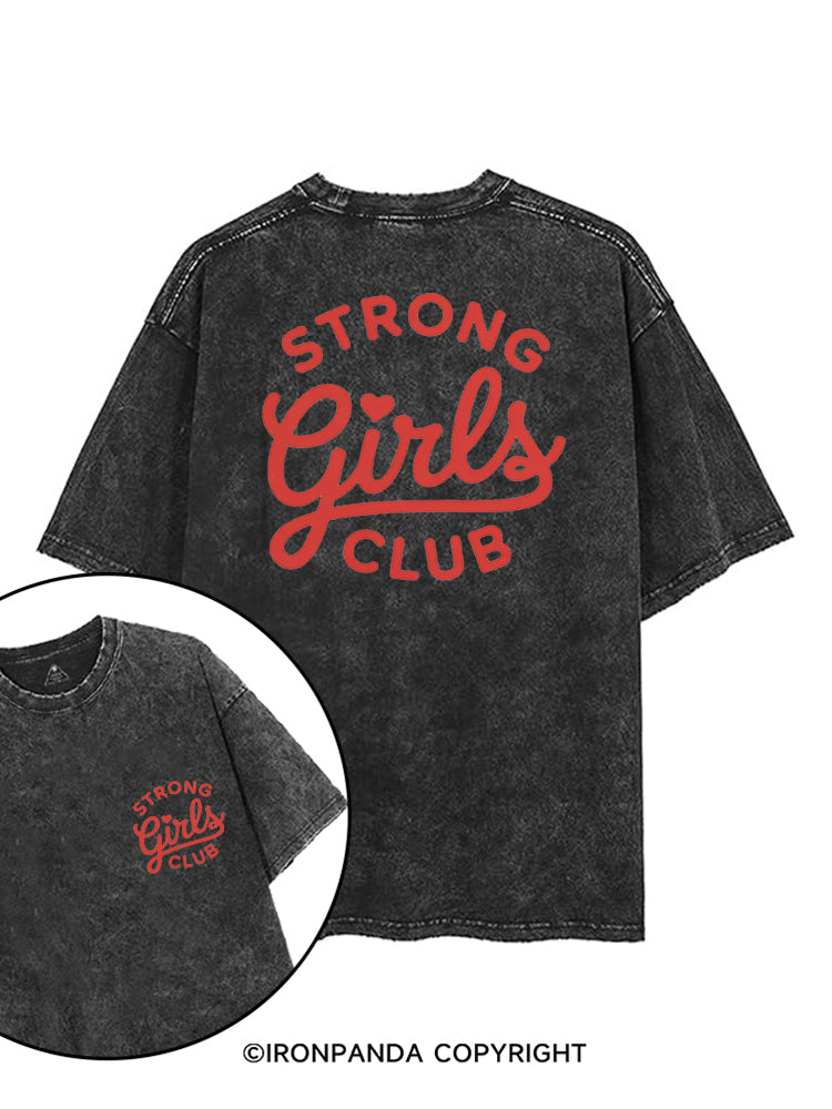 STRONG GIRLS CLUB POSITIVE GYM VIBE printed Gym Shirt