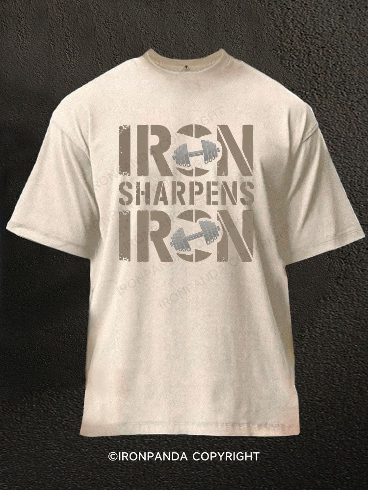 IRON SHARPENS Washed Gym Shirt