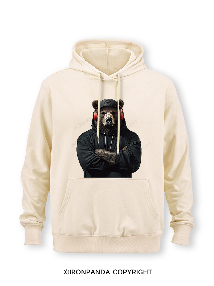 Bear with headphones Classic Gym Hoodie