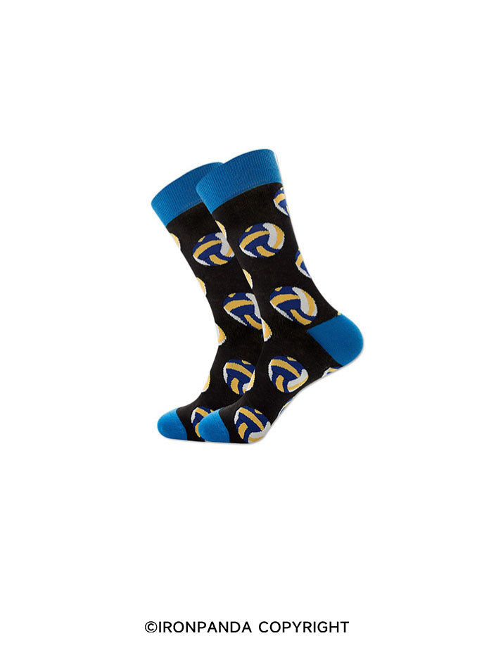 Sports Ball Print High-Top Gym Socks