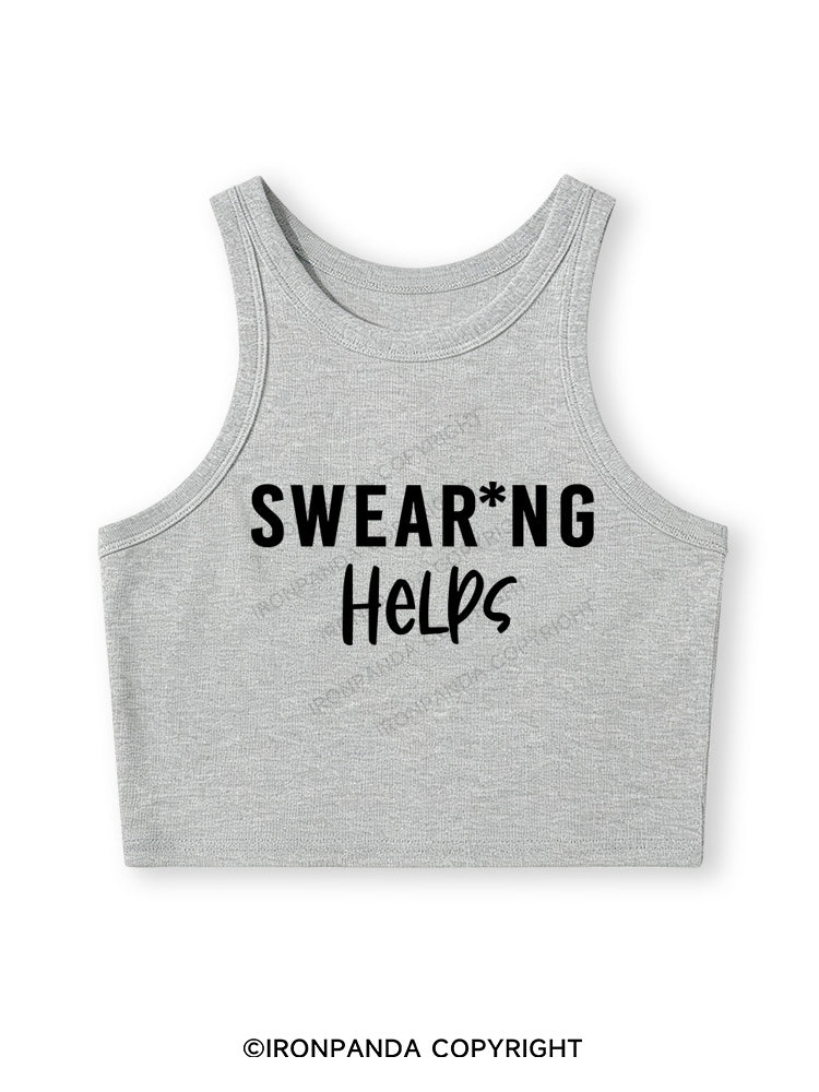 SWEAR*NG HELPS Fitted Crop Tank Top