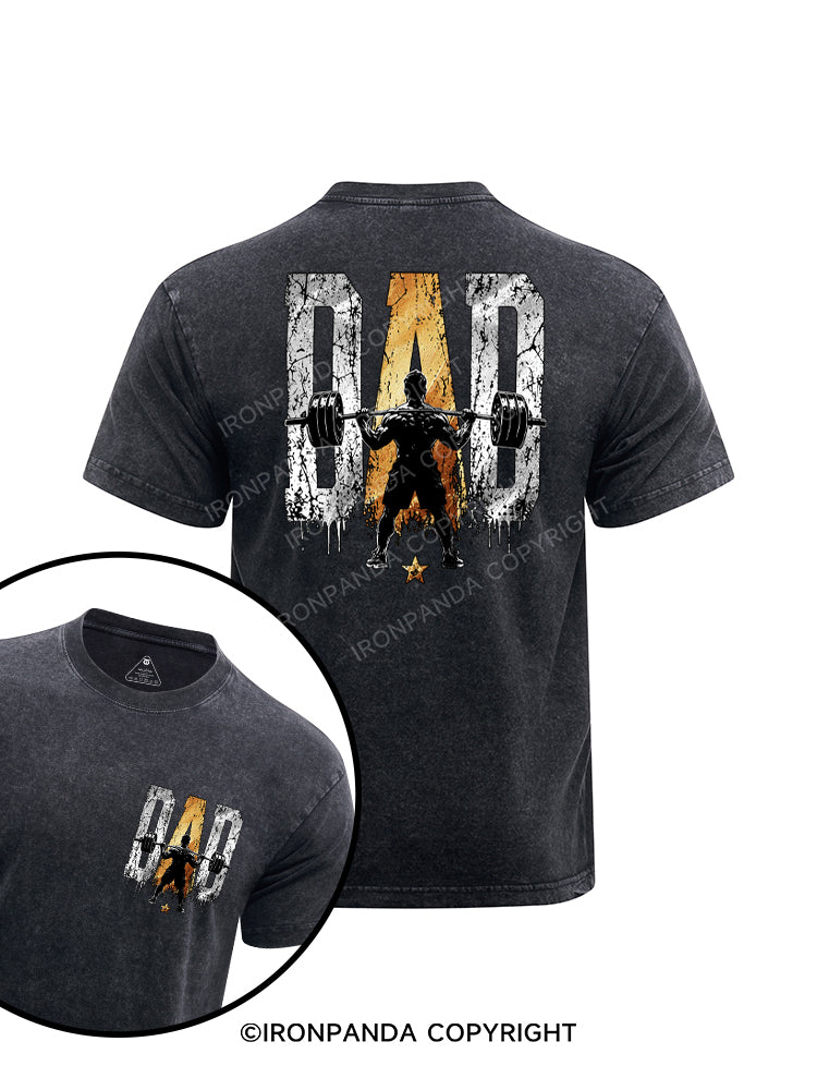Dad Lifting printed Washed Gym Shirt