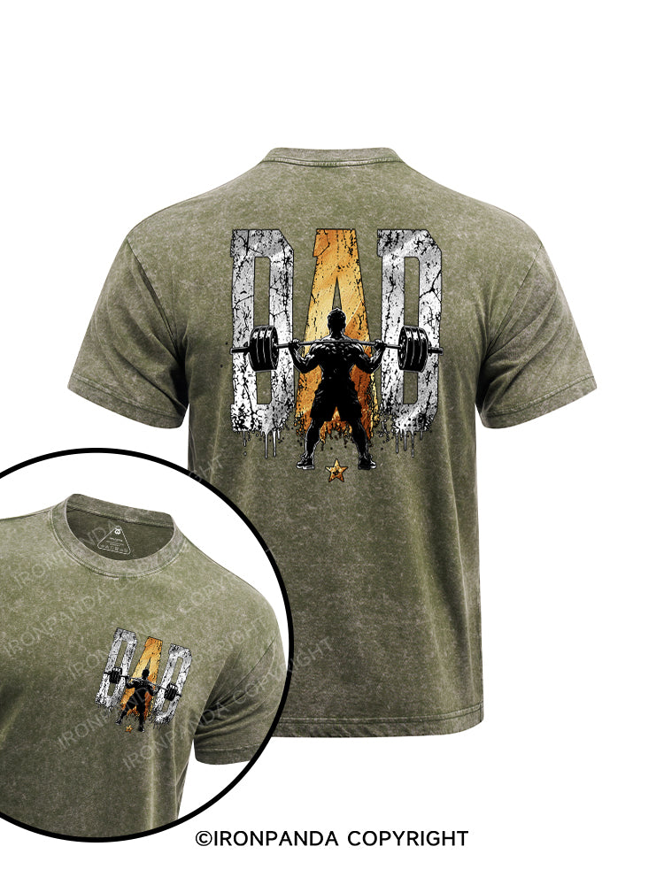Dad Lifting printed Washed Gym Shirt