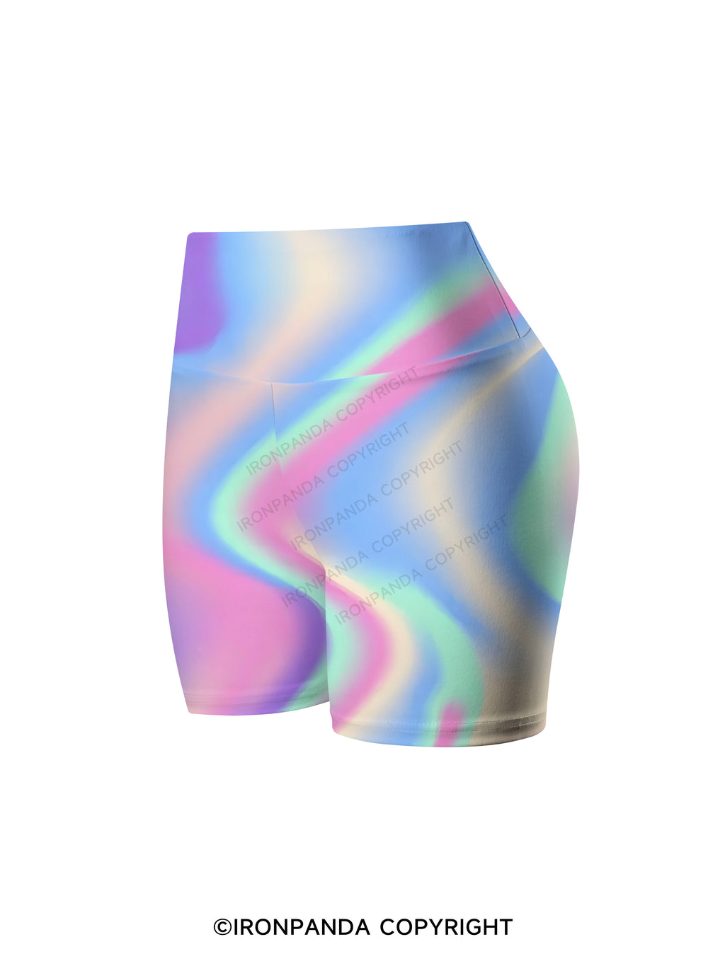 Gradation Printed Yoga Cycling Shorts
