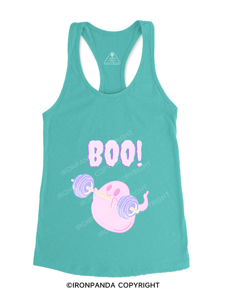 BOO! Gym Racerback Tank