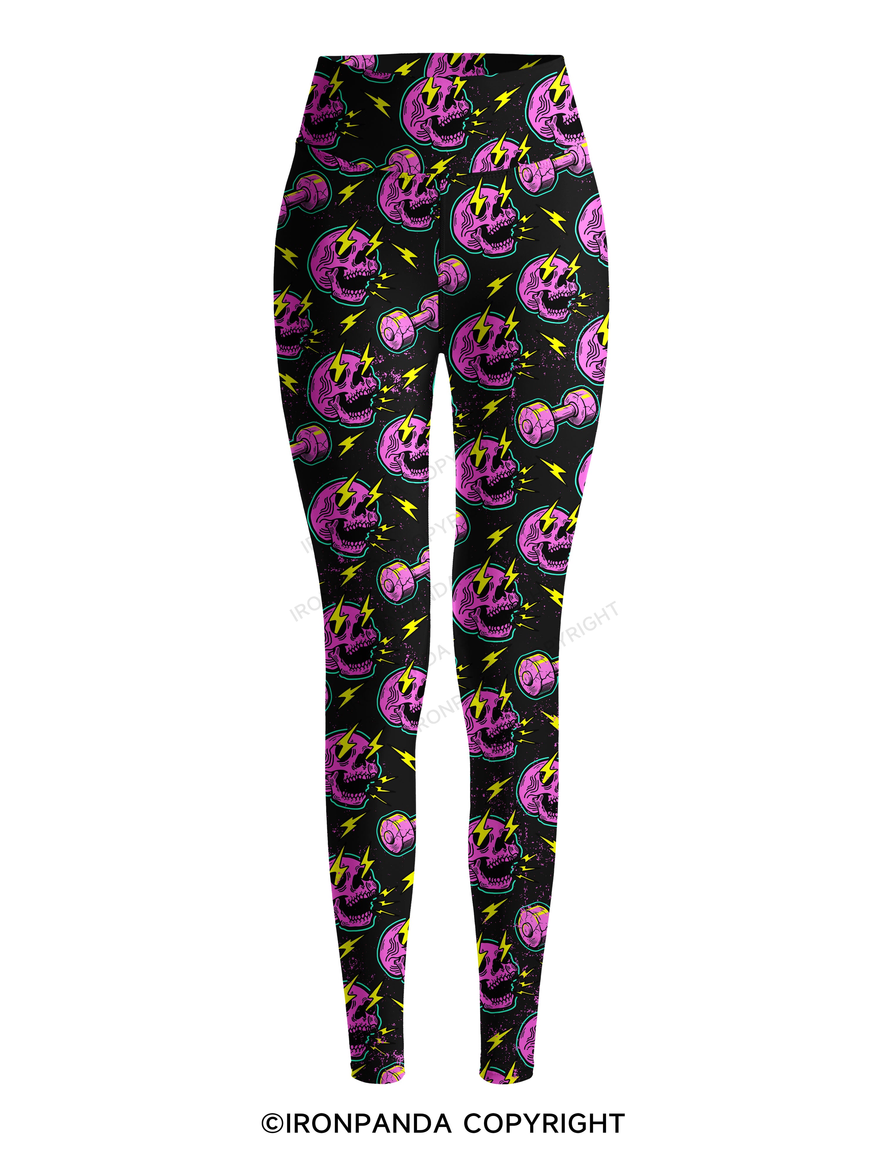 LIGHTNING SKELETON Printed Yoga Pants