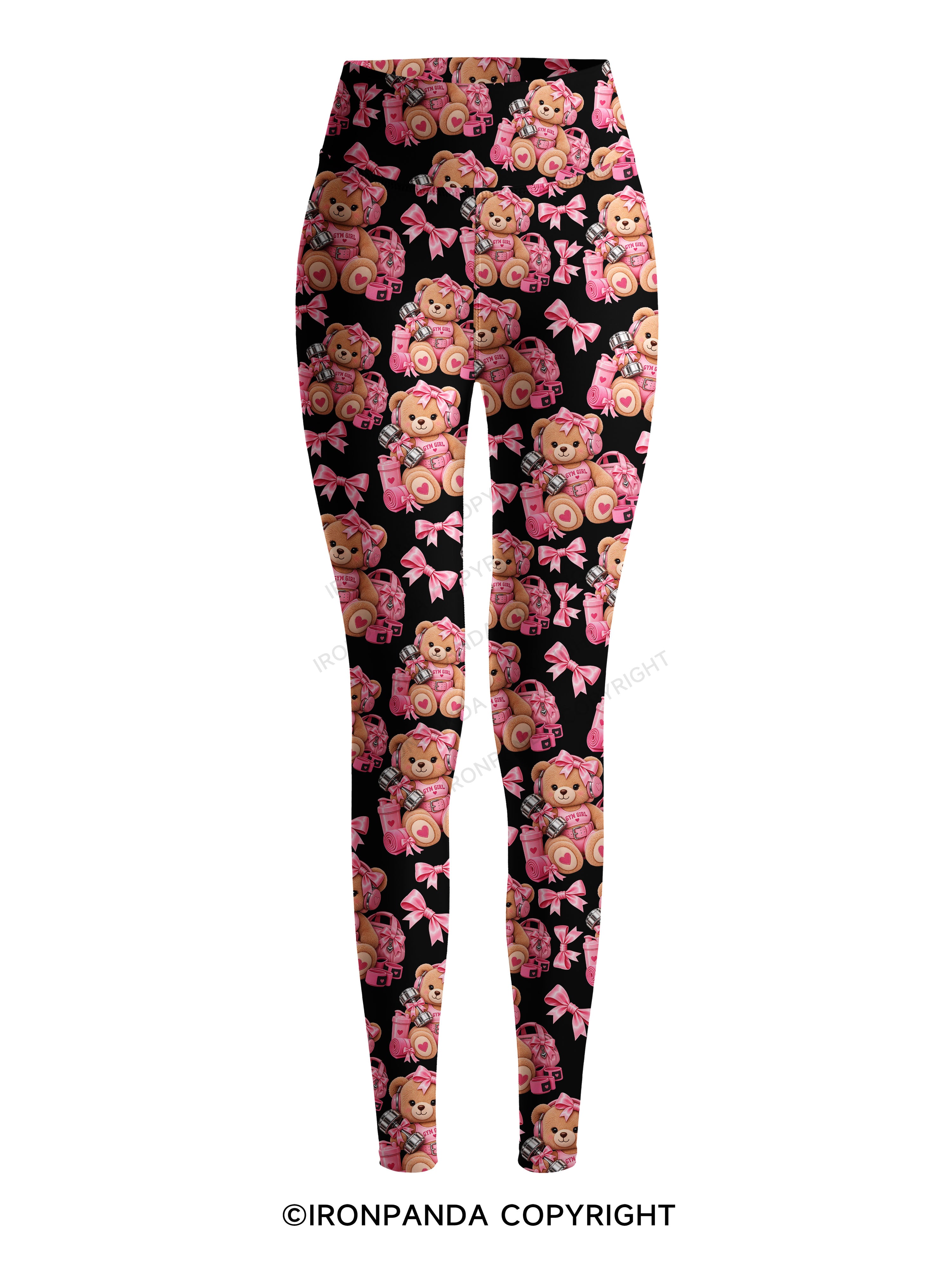 GYM GIRLIE TEDDY BEAR Printed Yoga Pants