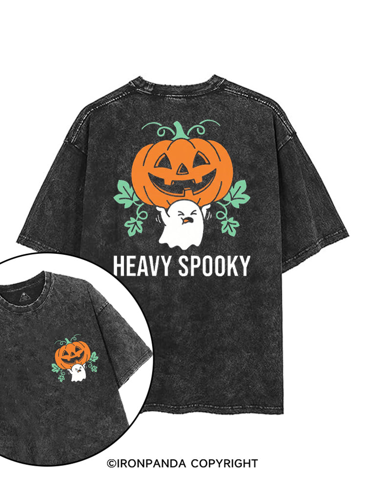 HEAVY SPOOKY CUTE GHOST printed Gym Shirt