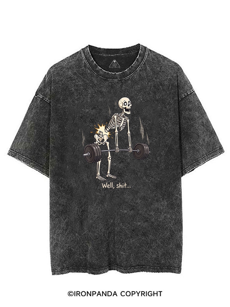 Well Shit Skeleton Deadlift VINTAGE GYM SHIRT