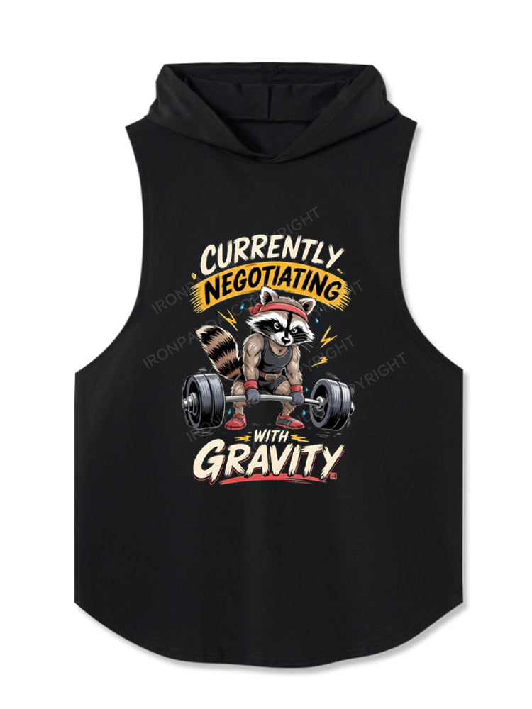 Currently Negotiating With Gravity Hooded Tank