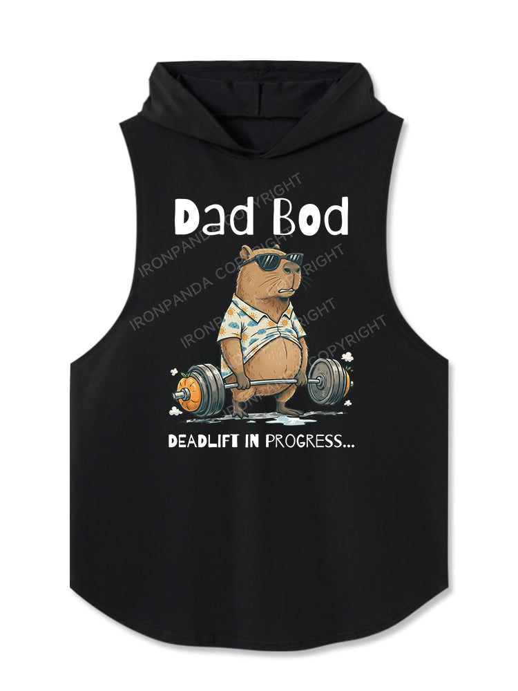 Dad Bod Deadlift in Progress Hooded Tank