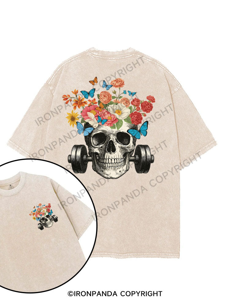 BLOOM THROUGH STRENGTH printed Gym Shirt