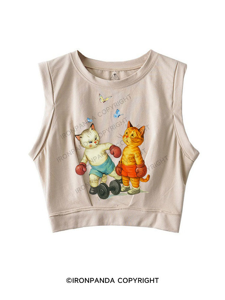 STAY FOCUSED NO TIME FOR DISTRACTIONS SLEEVELESS CROP TOPS