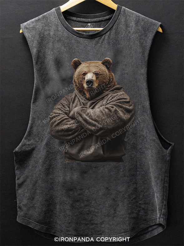 Muscular BEAR SCOOP BOTTOM COTTON TANK