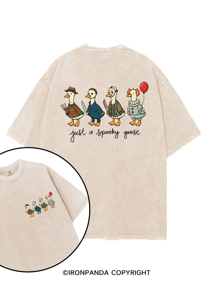 Spooky Goose just a spooky goose printed Gym Shirt
