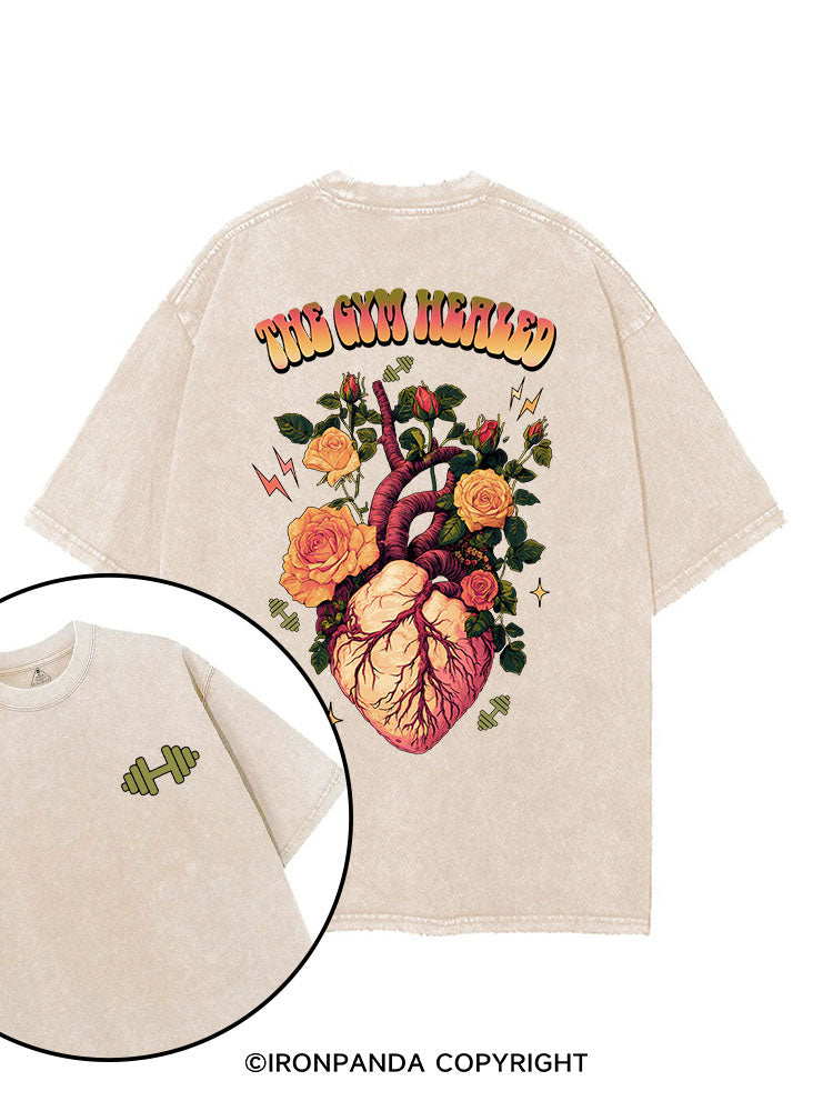 THE GYM HEALED printed Gym Shirt