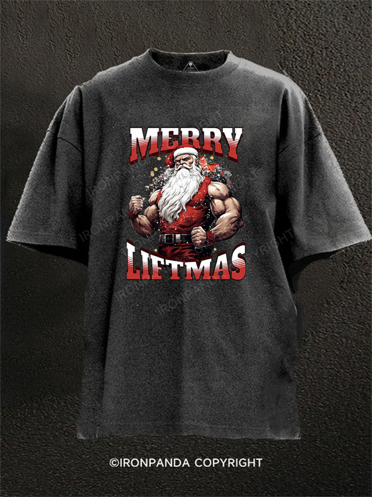 Merry Liftmas Washed Gym Shirt