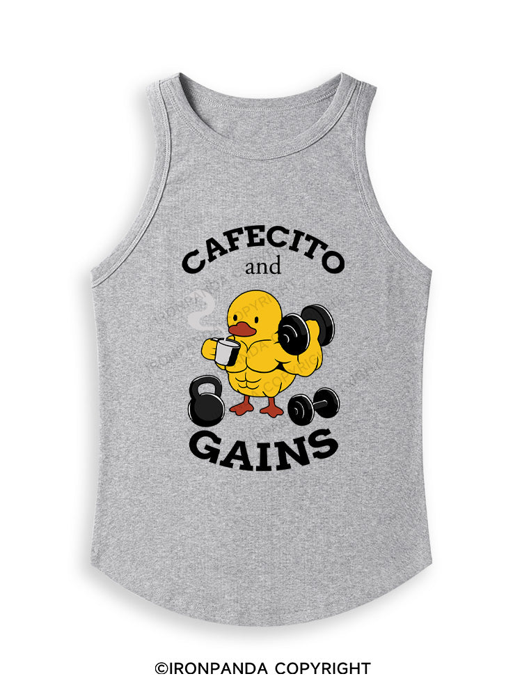 CAFECITO AND GAINS Fitted Tank Top