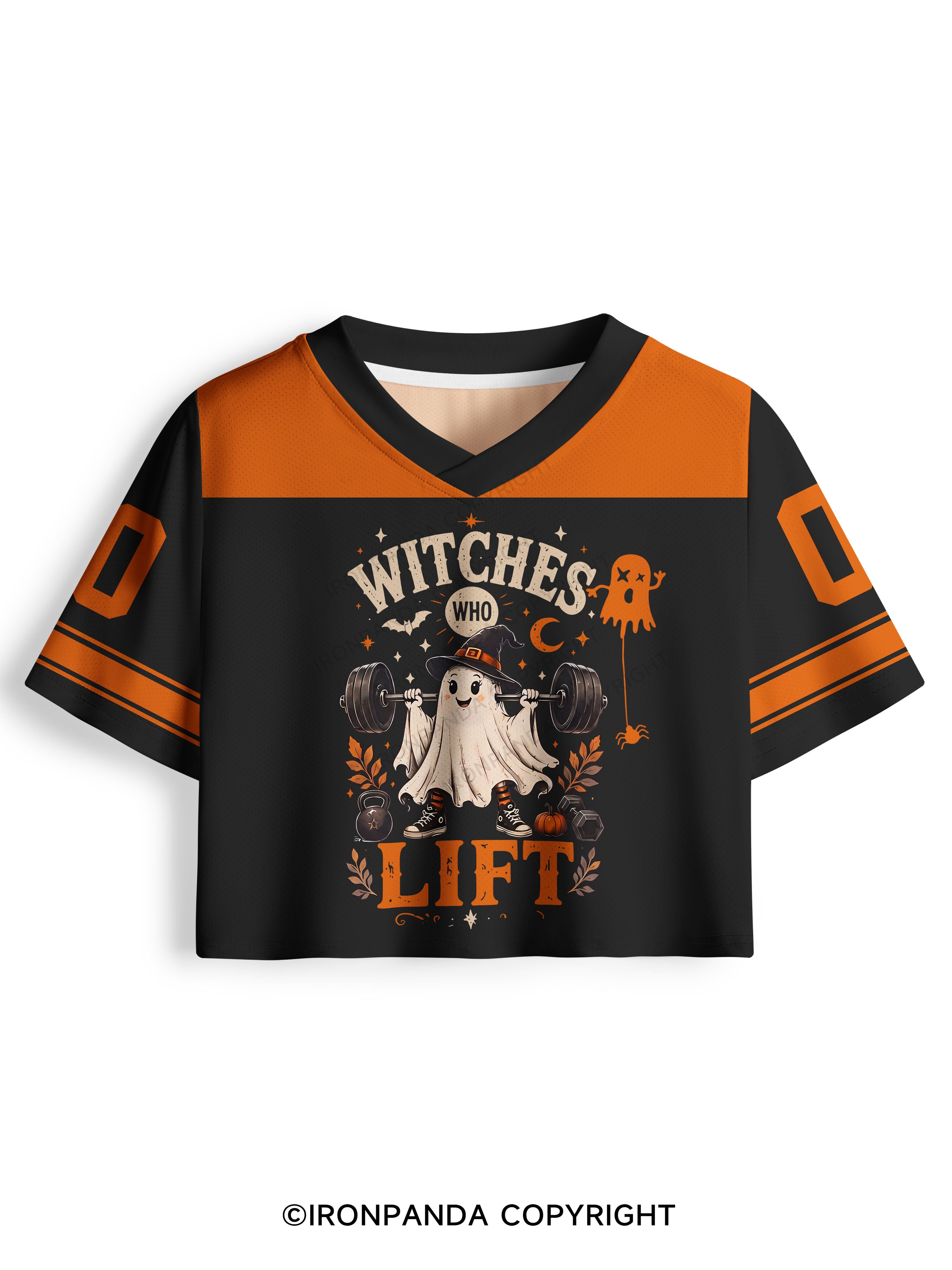 WITCHES WHO LIFT GHOST HALLOWEEN GYM Pro Mesh Jersey