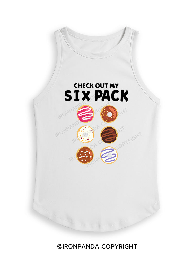 CHECK OUT MY SIX PACK  Fitted Tank Top