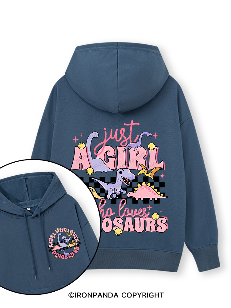 Just A Girl Who Loves Dinosaurs Double-Sided Printed Classic Gym Hoodie