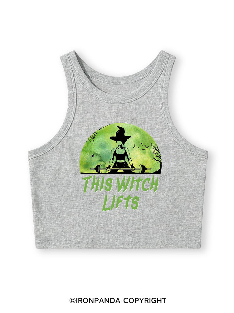 THIS WITCH LIFTS Fitted Crop Tank Top