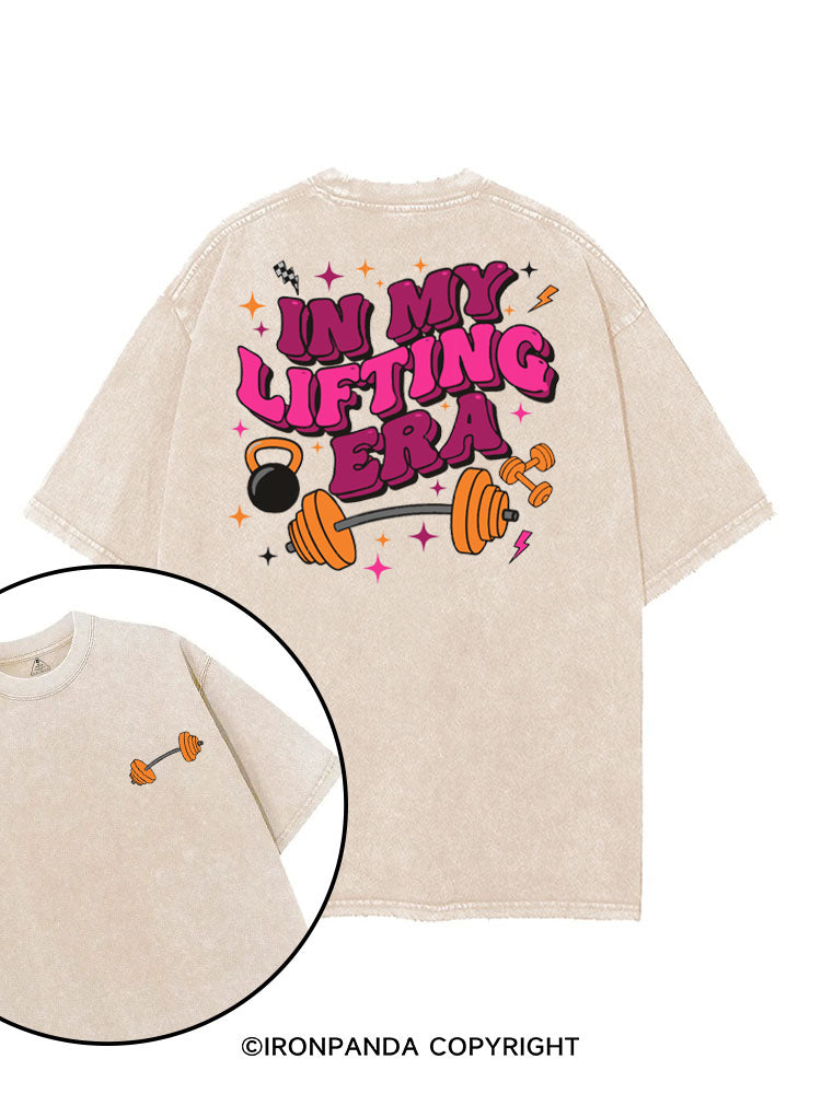 IN MY LIFTING ERA FITNESS GYM printed Gym Shirt