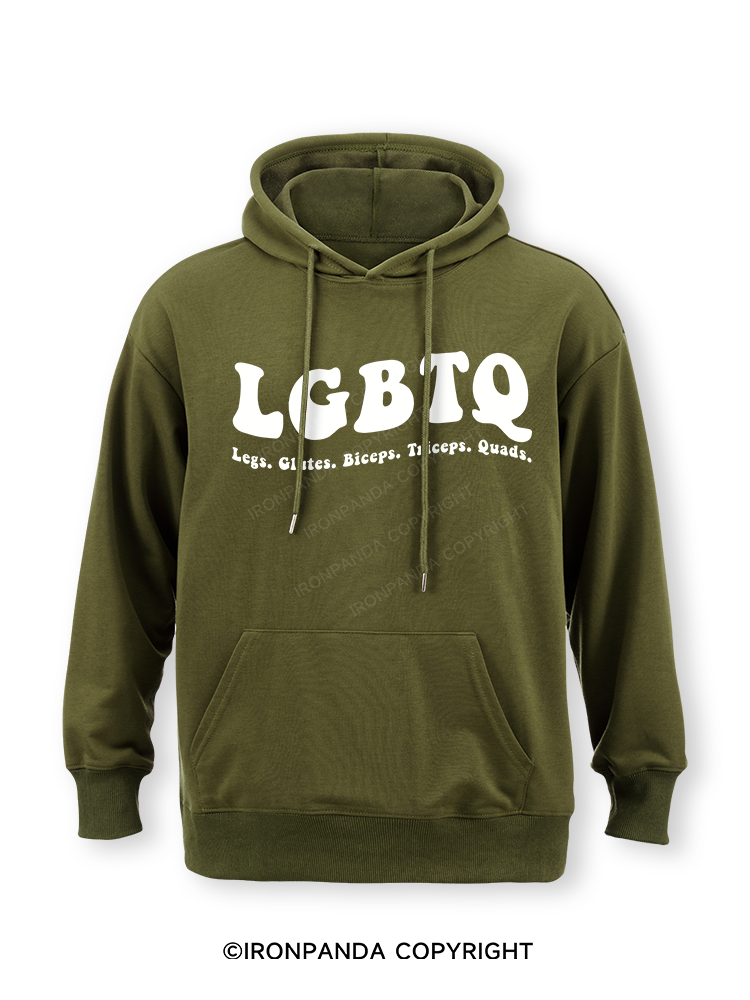 LGBTQ: Legs, Glutes, Biceps, Triceps, Quads Classic Gym Hoodie