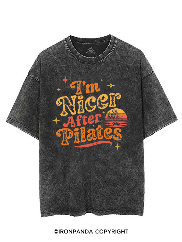 I'M NICER AFTER PILATES GYM VINTAGE GYM SHIRT