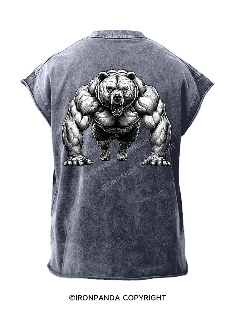 Bear Push-upsBear Push-ups Back Printed Cut Off Tank