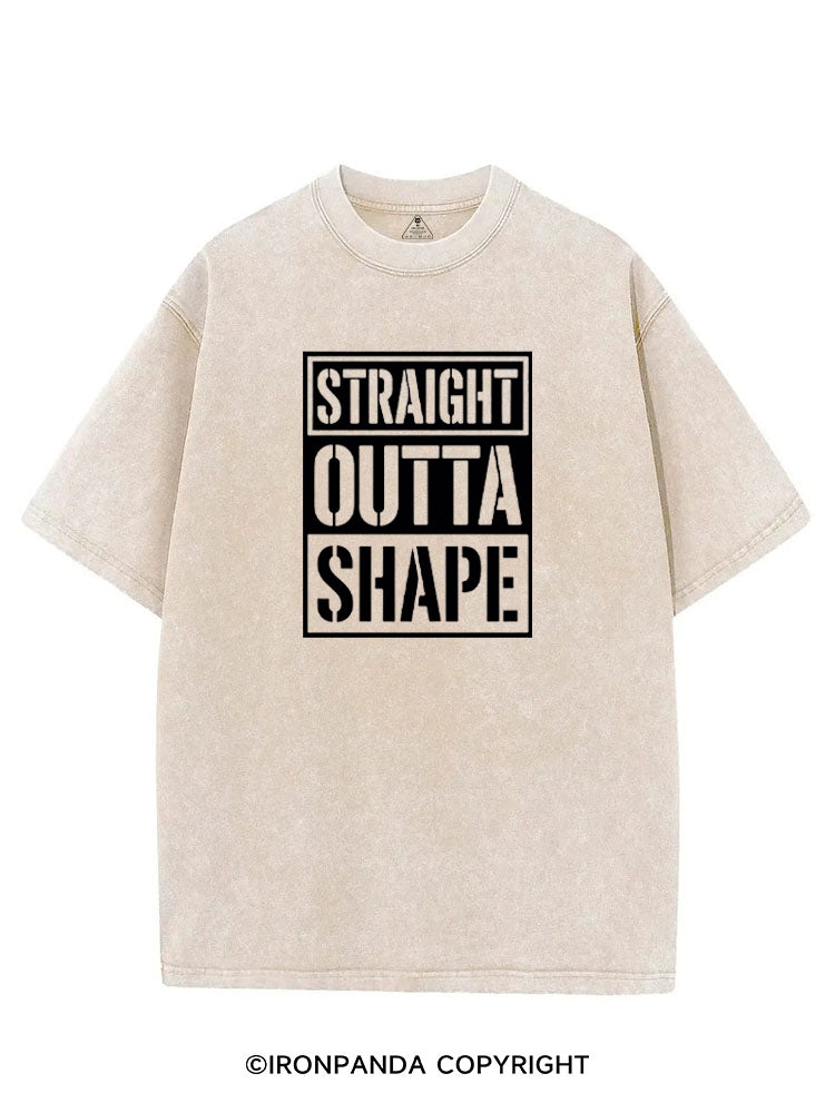 STRAIGHT OUTTA SHAPE VINTAGE GYM SHIRT