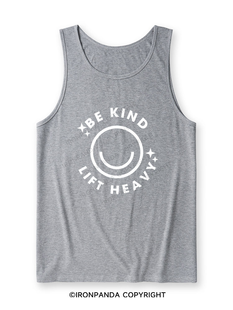 BE KIND LIFT HEAVY Ultra Soft Heather Tank