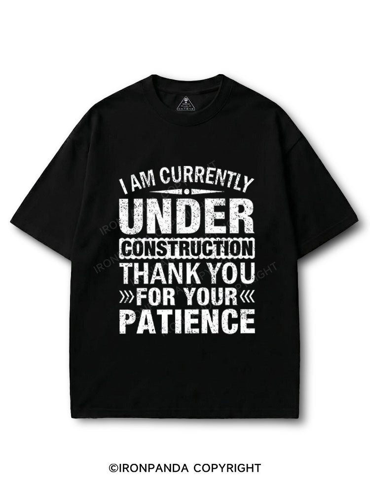 I Am Currently Under Construction Thank You For Your Patience COTTON PUMP COVER