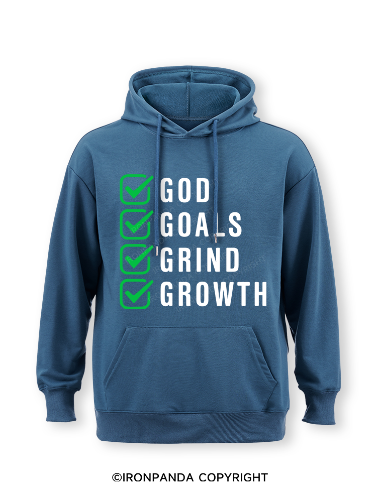 God Goals Grind Growth Classic Gym Hoodie