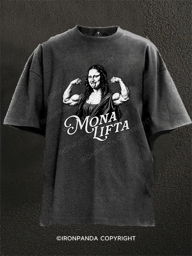 MONA LIFTA FUNNY Washed Gym Shirt
