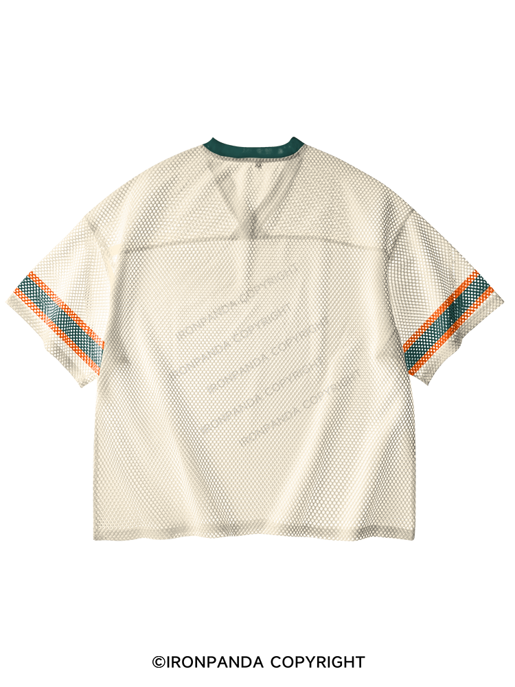 Kinda Fit Sorta Fat V-Neck Open Hole Mesh Top
