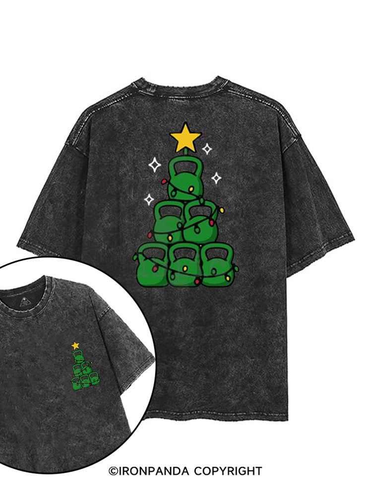 HOLIDAY STRENGTH TREE printed Gym Shirt