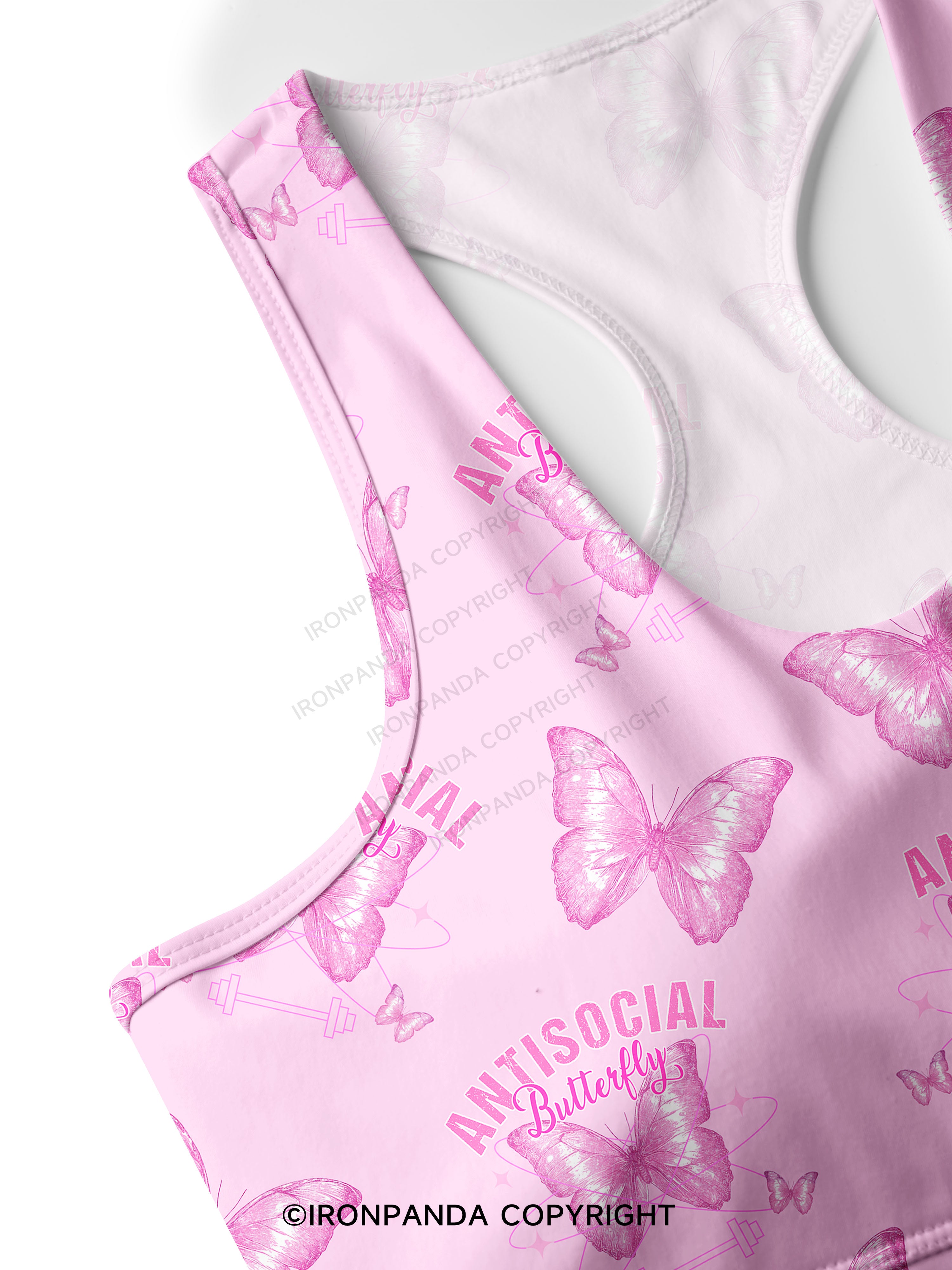 AntiSocial Butterfly Racerback Sports Bra