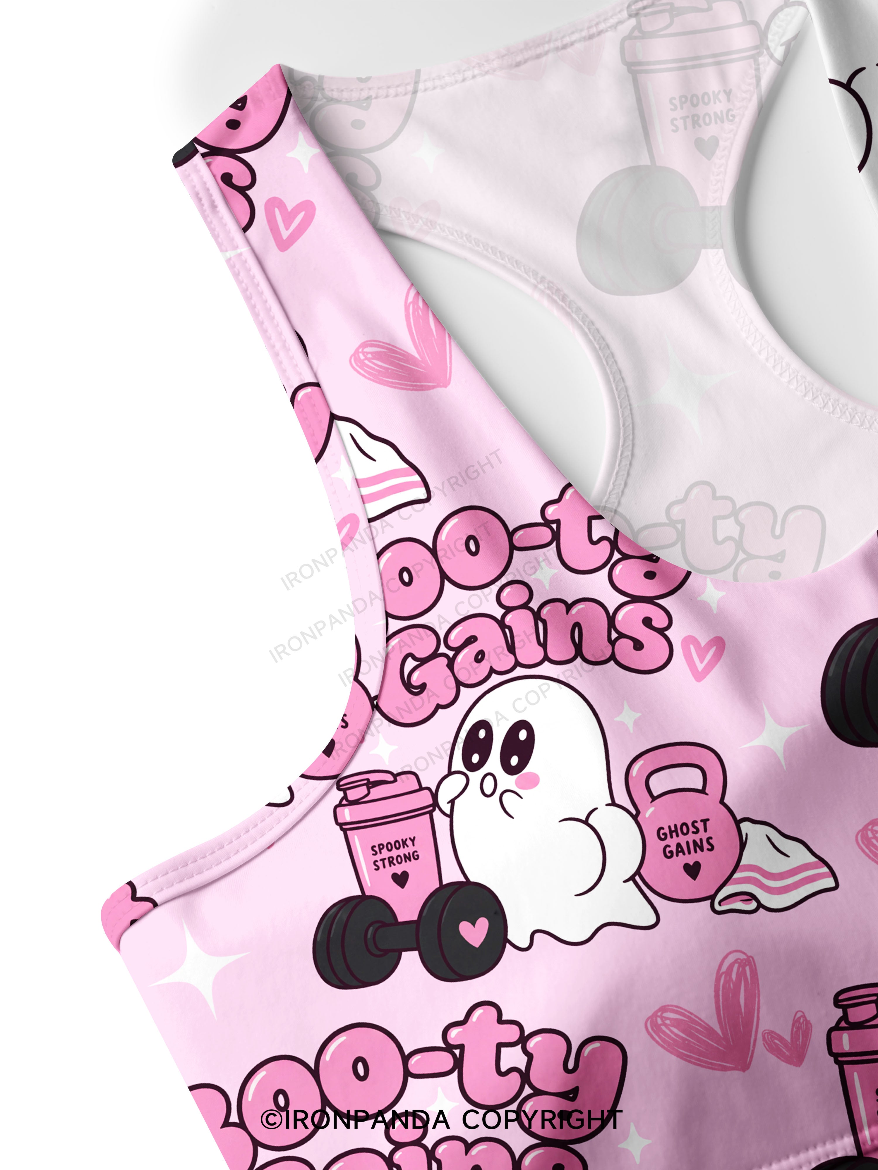 Boo-ty Gains Ghost Racerback Sports Bra