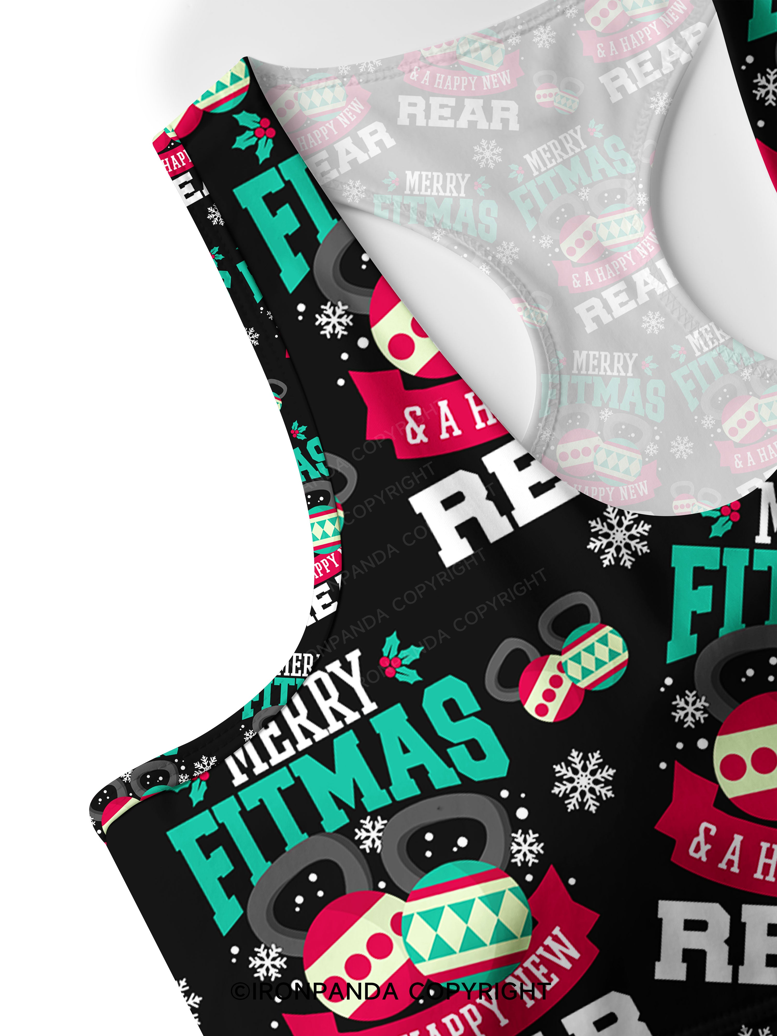 Merry Fitmas Racerback Sports Bra