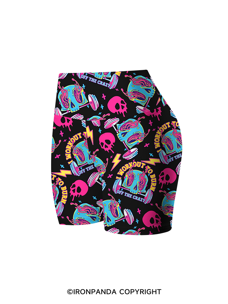 I Workout To Burn Off The Crazy Printed Yoga Cycling Shorts