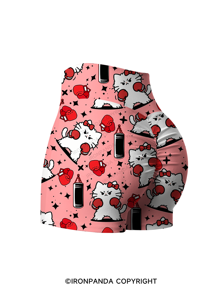 Tall Enough For Your Shins Printed Yoga Shorts
