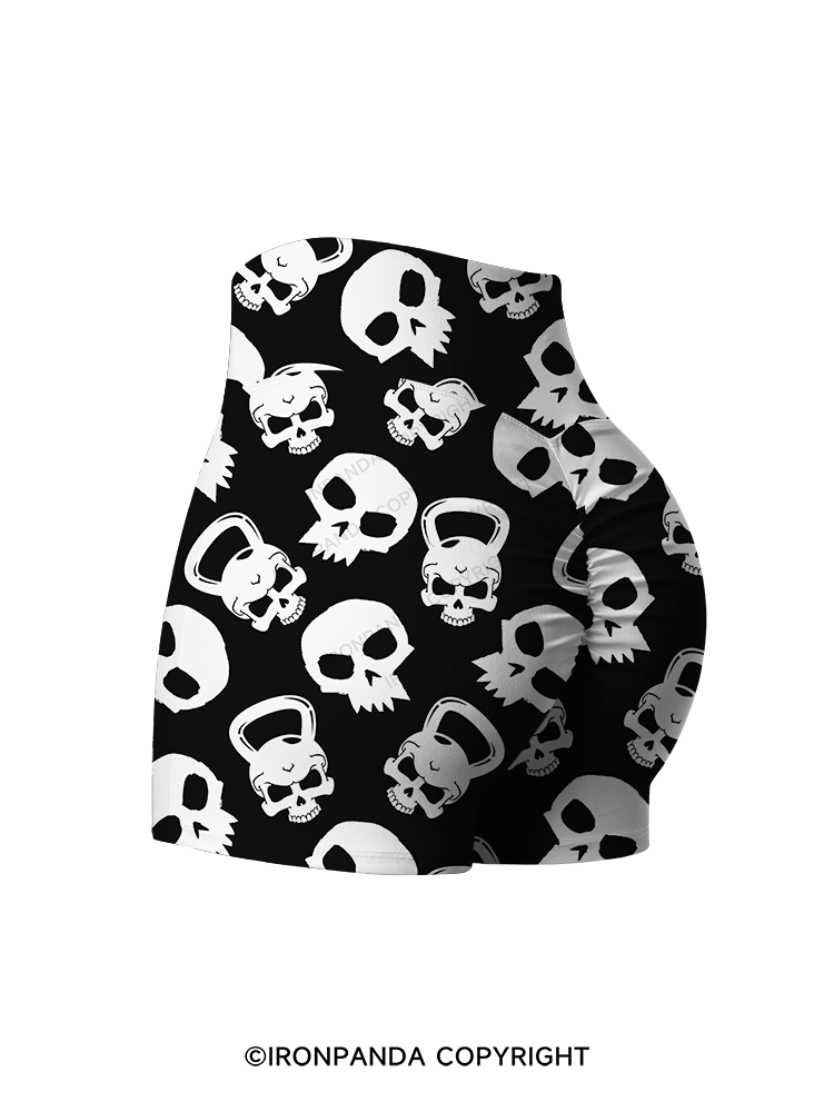 KETTLEBELL SKULL FITNESS Yoga Printed Yoga Shorts