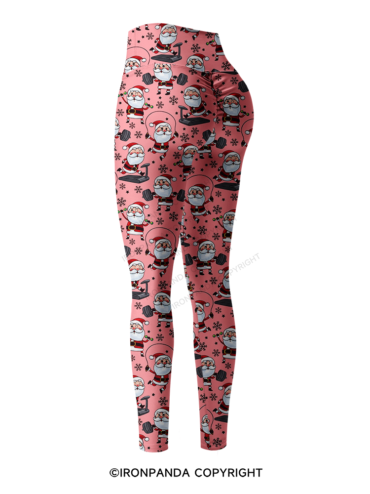 Funny Santa Claus Gym Printed Yoga Pants