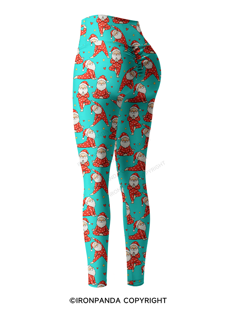Funny Santa Yoga Printed Yoga Pants
