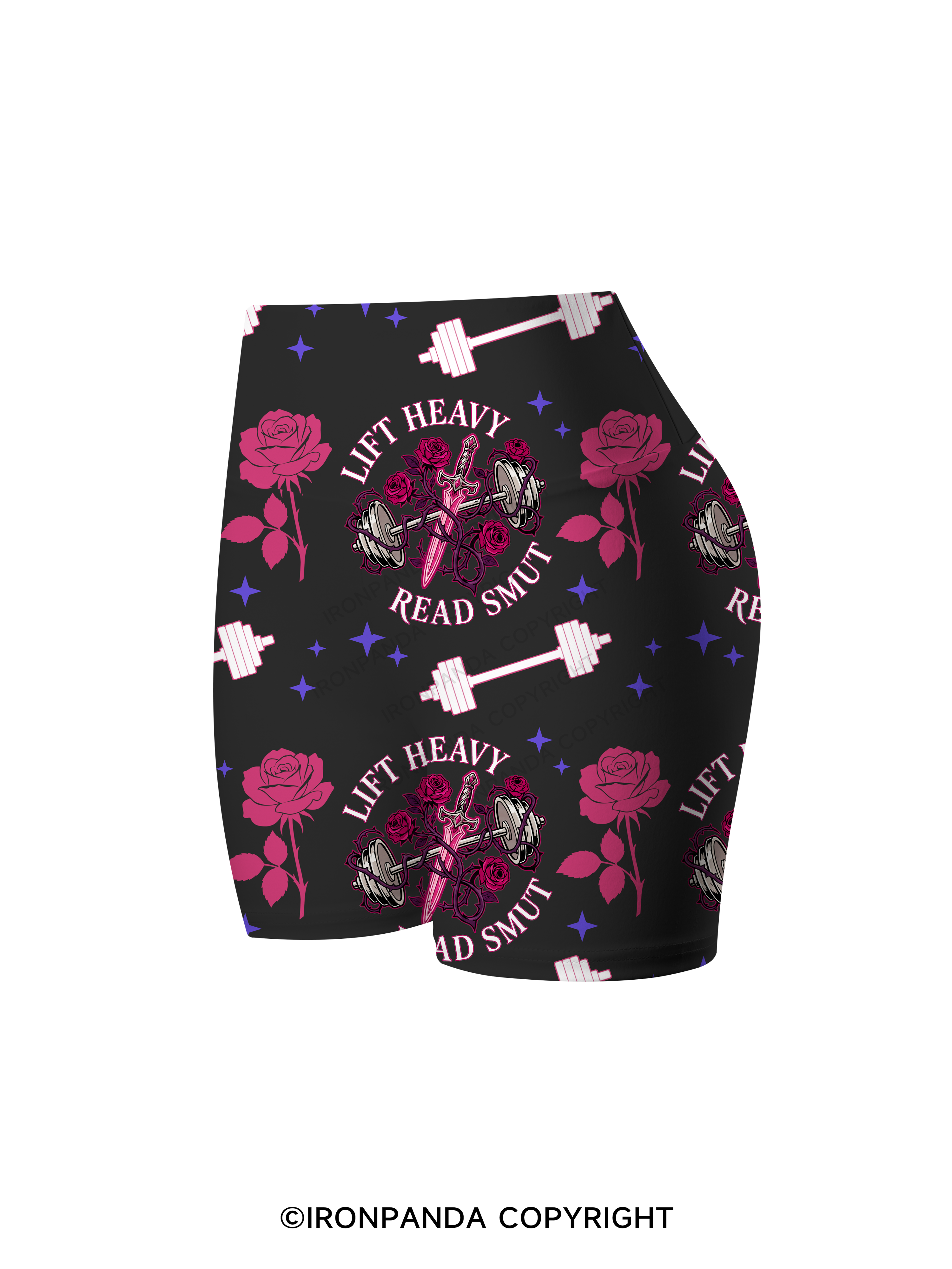LIFT HEAVY READ SMUT FITNESS Printed Yoga Cycling Shorts