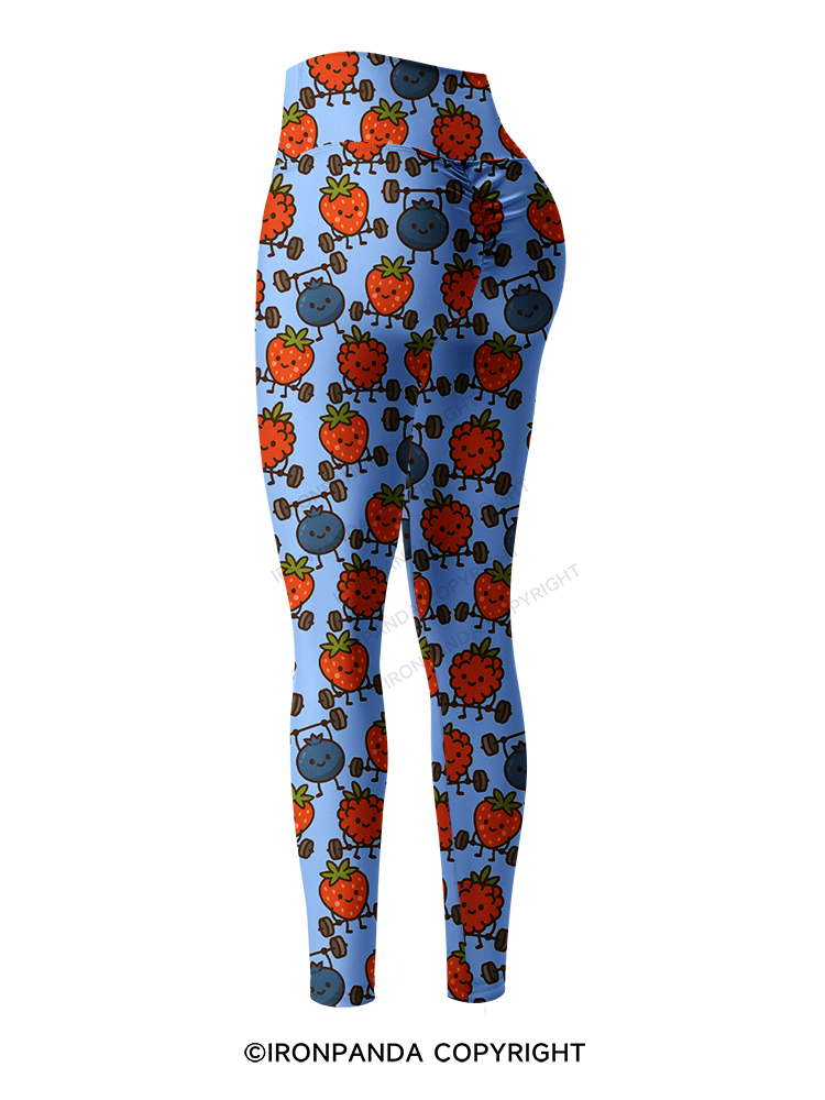 BERRY STRONG Printed Yoga Pants