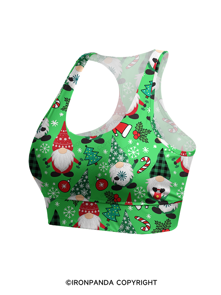 Sweating with my Gnomies Racerback Sports Bra
