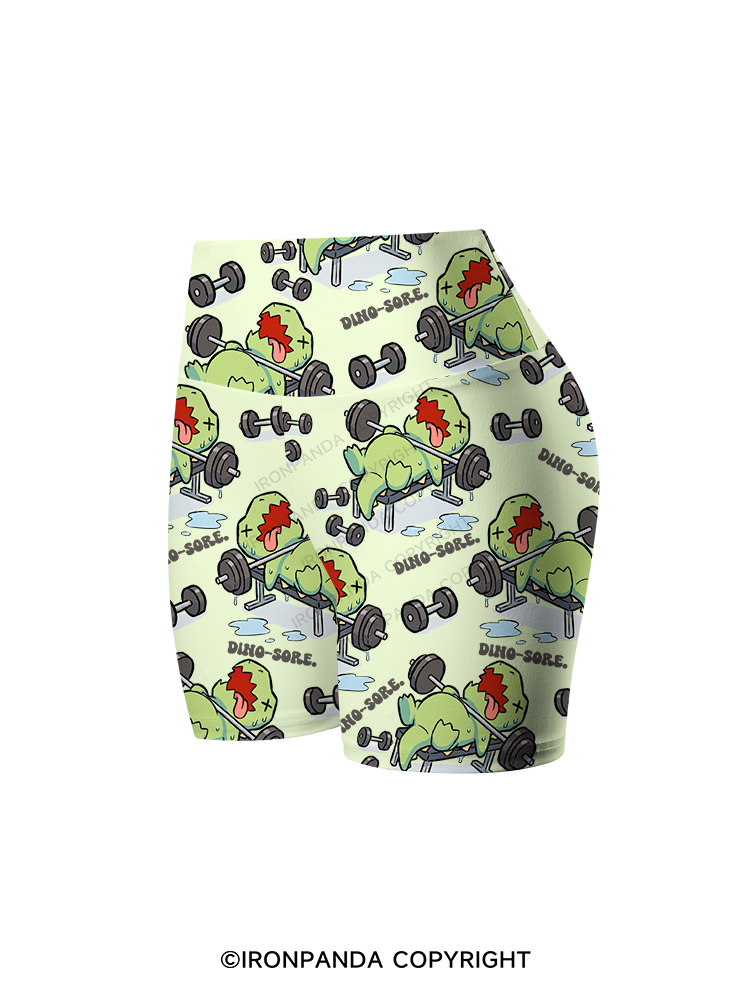 DINO-SORE Printed Yoga Cycling Shorts