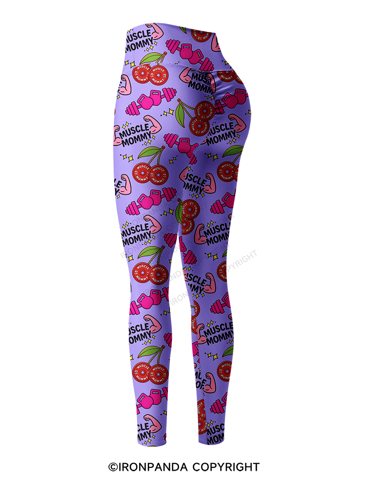 Muscle Mommy Printed Yoga Pants